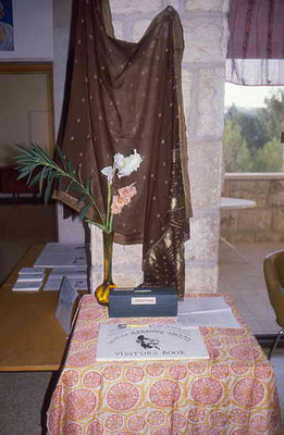 Visitor book and donation box. Photograph: Peter Rühe