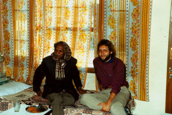 In Mohali, India, with Ravinder's grandfather, Babu Ram, 1983.