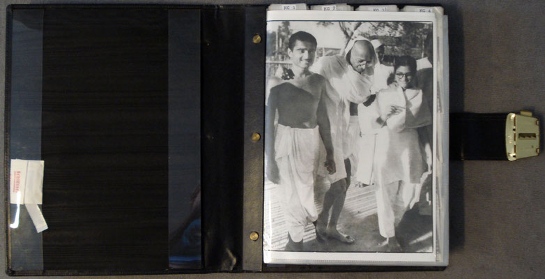 4 albums each containing a set of c. 1450 numbered repro-negatives of the Kanu Gandhi photo collection