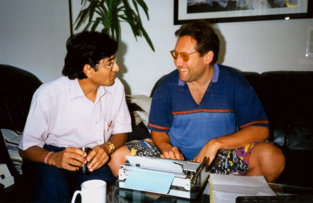 With friend Umesh Shah, Berlin, 1994.