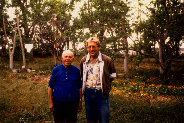 With Avraham Lissod in Israel, 1987.