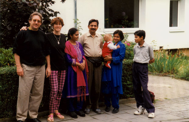 With Gunhild Schöller, Yogeshbhai Goda and his family, Osnabrück, Germany, 1996.