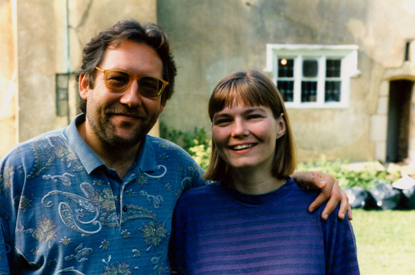 With wife Susanne during the annual Gandhi Summer School in Oxfordshire, UK, 1995.