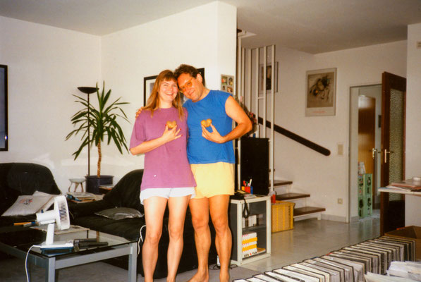 With fiancee Susanne in Berlin, 1994.