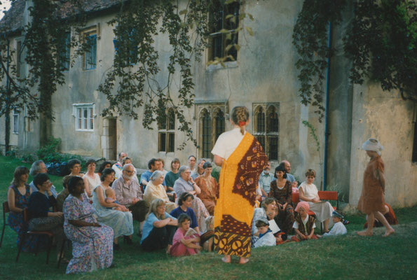 During the annual Gandhi Summer School in Oxfordshire, UK, 1995.