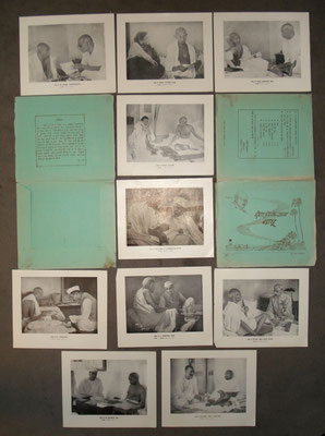 79 sets of ten prints (18 x 22cm) from the Kanu Gandhi Collection, each in a green envelope. All photographs show Gandhi with co-workers and associates.
