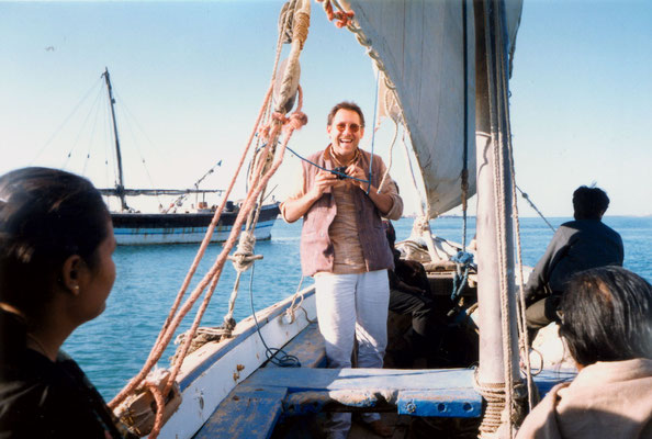 During a boat trip in Gujarat, 1991.