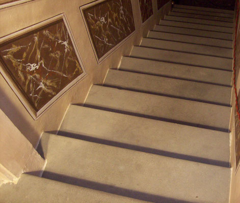 Sabbiatura scala in pietra serena