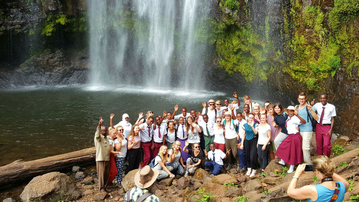 At Mnambe Waterfalls.