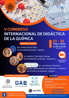 Cartel del V Congreso Internacional de Didáctica de la Química celebrado en línea en 2024.