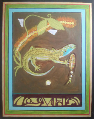 Druide, lézard.