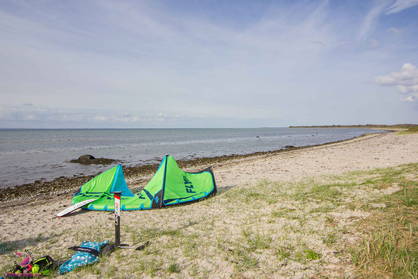 Der Kitespot in Skastrup Strand/Middelfart