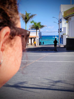 Blick auf den Strand von Corralejo