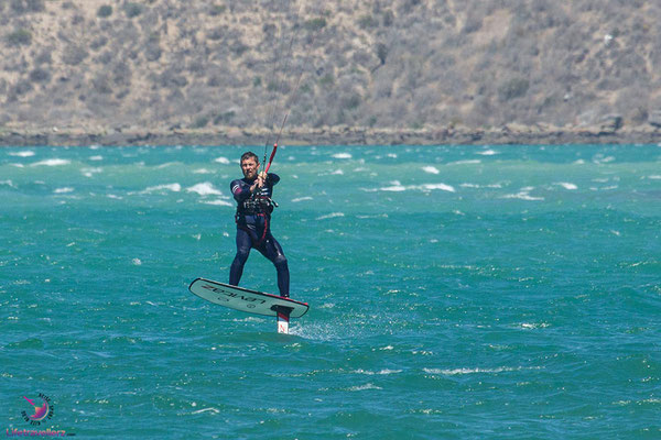 Kitefoilen in Langebaan Südafrika