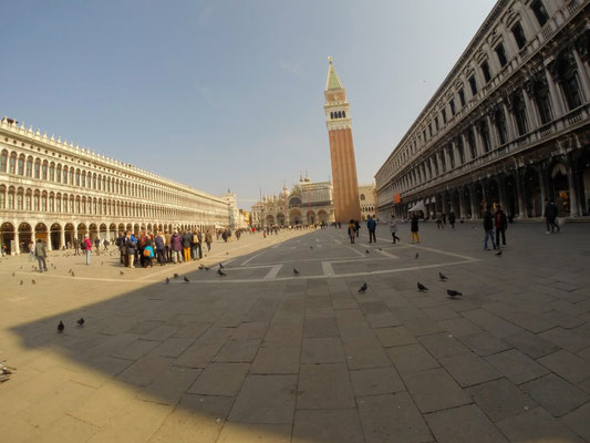 Markusplatz in Venedig mit GoPro