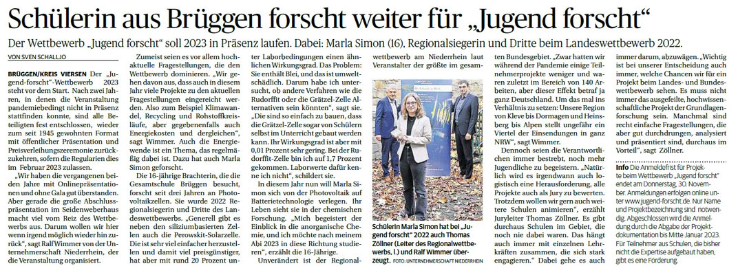 Rheinische Post vom 03.11.2022