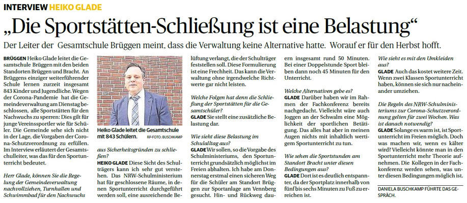 Rheinische Post vom 15.08.2020