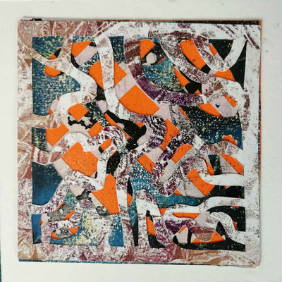  Sans Titre10/2023;taille image 10 x 10 cm sur carton de 13 x 13 cm,