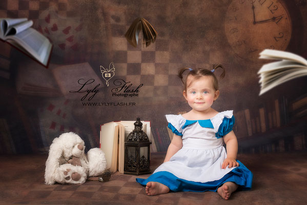 photographe pour bébé de 12 mois princesse de l'art en cadeau studio photo lyly flash