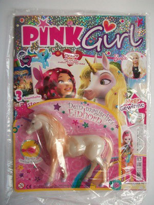 Mia & Me Zeitschrift  PINK Girl mit Mattel-Mini-Fakie
