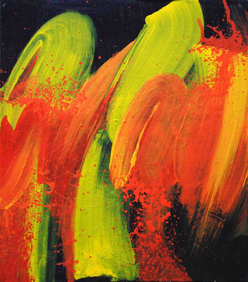 Ohne Titel Nr. 240.1, 60x70 cm, Acryl mit Tapetenkleister auf Leinwand