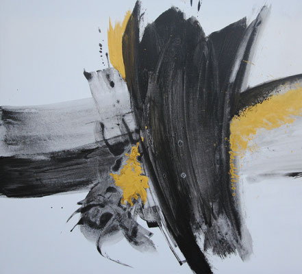 Ohne Titel Nr. 251.1, 100x80 cm, Acryl mit Tapetenkleister auf Leinwand