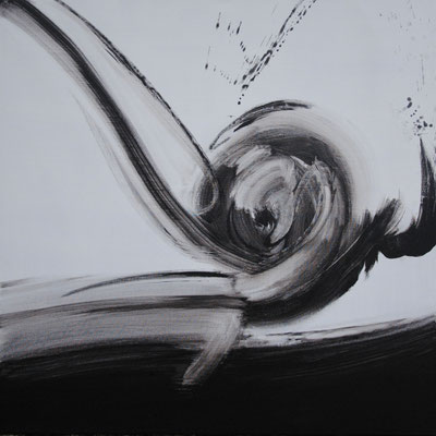 Ohne Titel Nr. 252, 80x80 cm, Acryl mit Tapetenkleister aus Leinwand