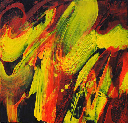 Ohne Titel Nr. 240, 80x80 cm, Acryl mit Tapetenkleister auf Leinwand