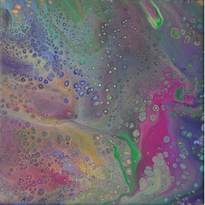 Ohne Titel Nr. 014.1, 20x20 cm, Acryl Flietechnik auf Leinwand