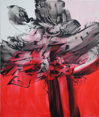 Ohne Titel Nr. 256.1, 80x100 cm, Acryl mit Tapetenkleister auf Leinwand