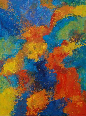 Ohne Titel Nr. 212.1, 70x100 cm, Acryl und Spachteltechnik auf Leinwand