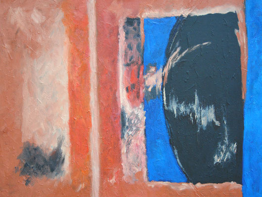 Ohne Titel Nr. 254, 100x70 cm, Acryl mit Spachtelmasse auf Leinwand