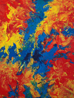 Ohne Titel Nr. 215.1, 70x100 cm, Acryl mit Spachteltechnik auf Leinwand
