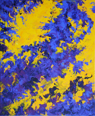 Ohne Titel Nr. 249, 80x100 cm, Acryl mit Spachteltechnik auf Leinwand