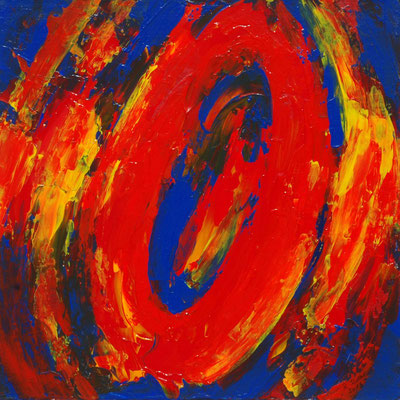 Ohne Titel Nr. 203.1, 50x50 cm, Acryl mit Spachteltechnik auf Leinwand