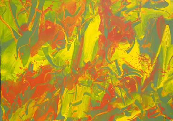 Ohne Titel Nr. 242, 100x70 cm, Acryl mit Tapetenkleister auf Leinwand