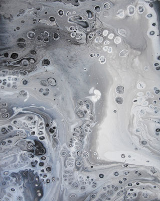 Ohne Titel Nr. 041.1, 50x70 cm, Acryl Fließtechnik auf Leinwand