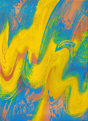Ohne Titel Nr. 239.1, 50x70 cm, Acryl mit Tapetenkleister auf Leinwand