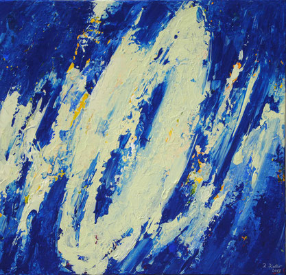 Ohne Titel Nr. 200, 50x50 cm, Acryl mit Spachteltechnik auf Leinwand