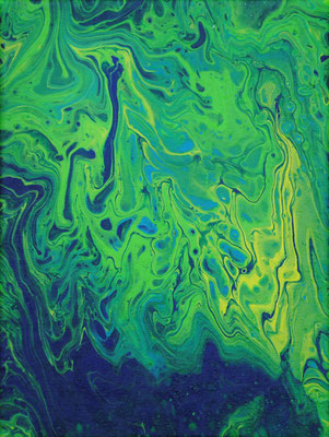 Ohne Titel Nr. 029.1, 18x24 cm, Acryl Fließtechnik auf Leinwand