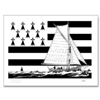 Gwenn ha Du 1 - Bagoù Breizh - Tirage d'auteur
