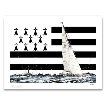 dessin humour, bateau, voilier, marin, navigation, mer, bretagne