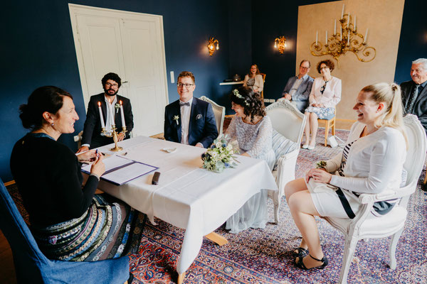 Heiraten im Allgäu - Heiraten in Oberstdorf - Blauer Salon - Allgäu Fotografie