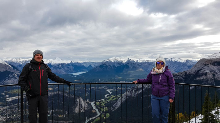 Aussicht vom Sulphur Mountain in Banff