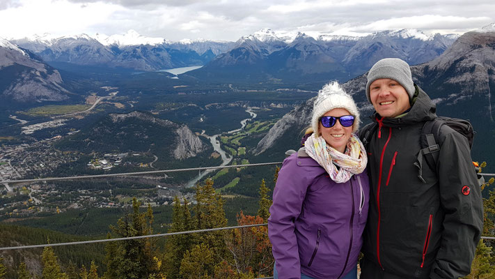 Aussicht vom Sulphur Mountain in Banff