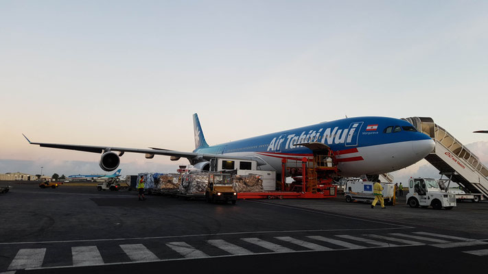 Unser Flugzeug von LA nach Papeete
