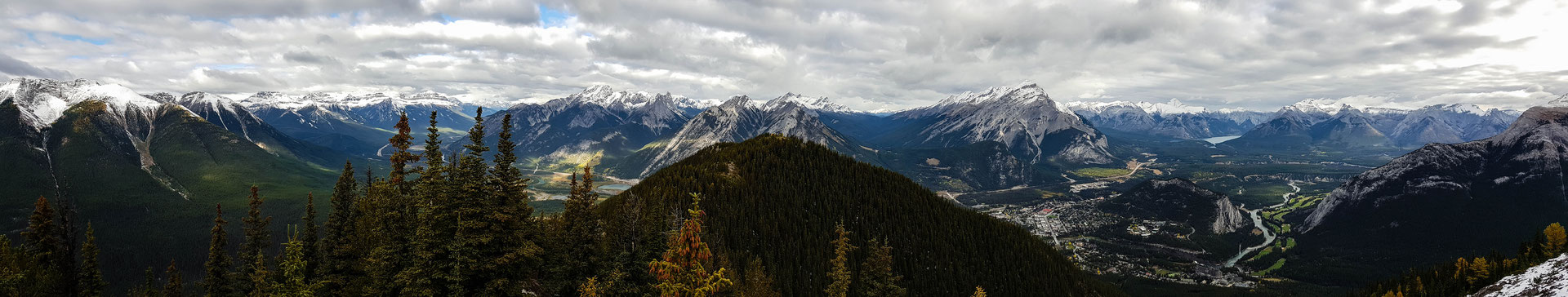 Aussicht vom Sulphur Mountain in Banff