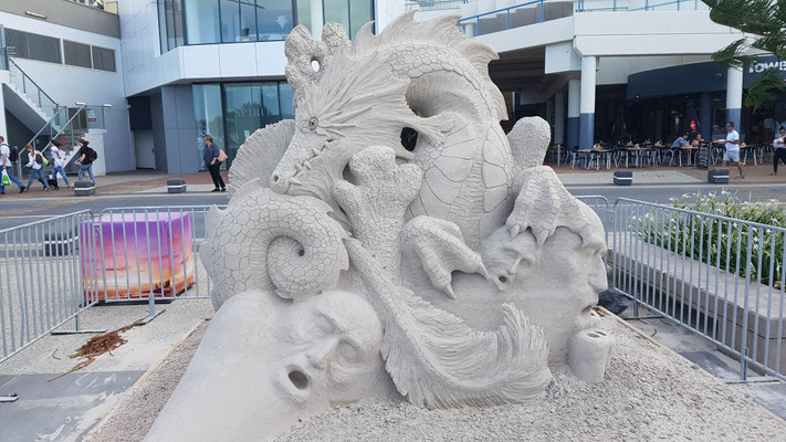 Sandskulpturen auf der Promenade