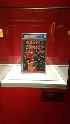 Marvel Ausstellung. Der Wert dieser Erstausgabe stand leider nicht dran. Wäre noch interessant gewesen.