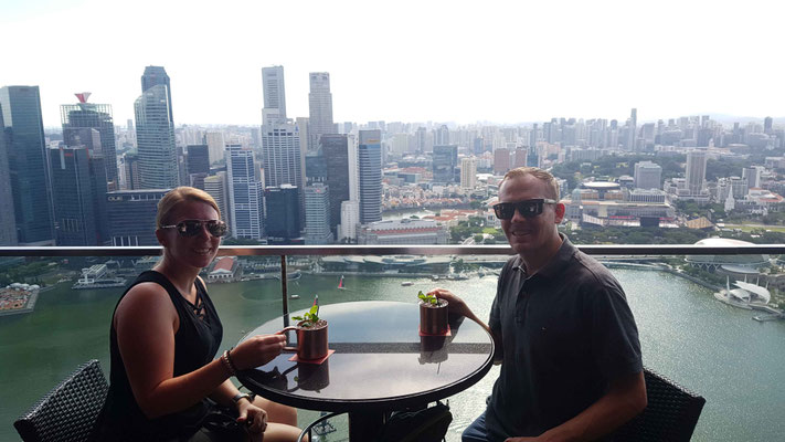 Drinks with a view :) Marina Bay Sands 